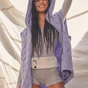 Free People Movement Quilted Lavender Hooded Vest